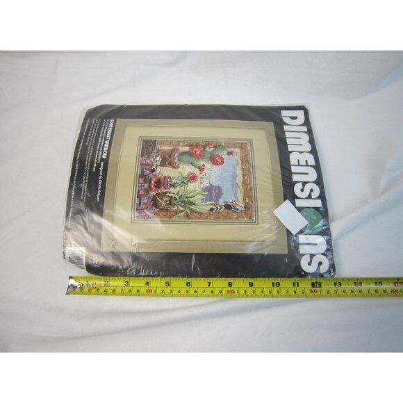 DIMENSIONS 1995 GLORIA ERIKSEN "SOUTHWEST WINDOW" NEEDLEPOINT KIT #2434 - Picture 9 of 12